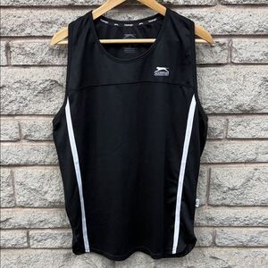 Slazenger Men's Black and White Tank Top